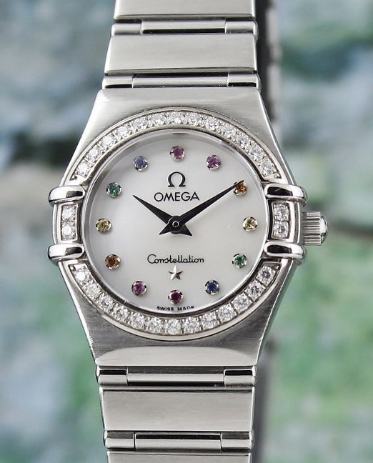 (image for) AN OMEGA LADY MINI SIZE STAINLESS STEEL DIAMOND CONSTELLATION / MOP